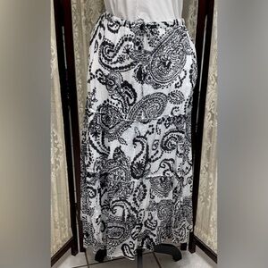 BOBBIE BROOKS PAISLEY COTTON MAXI SKIRT - SZ 1X 16-18